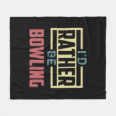 Funny Bowling word art  Fleece Deken (Voorkant (Horizontaal))