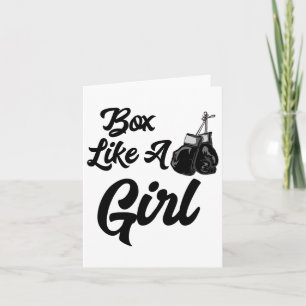 Funny Box Like A Girl T Shirt T Shirt Boxing Glove Kaart