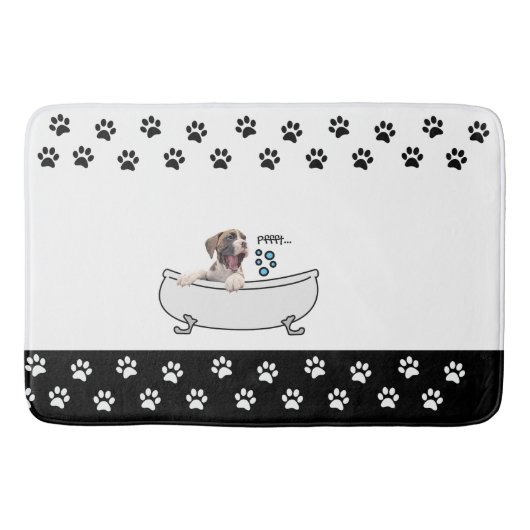 Funny Boxer Dog Bath Mat (Voorkant)