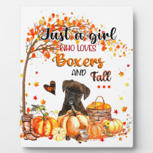 Funny Boxer Dog Pilgrim Pet Herfst Happy Thanksgiv Fotoplaat