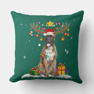 Funny Boxer Dog T-shirt Reindekerst Kussen