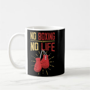 Funny Boxer Shirt Geen Boksen Geen Leven Koffiemok
