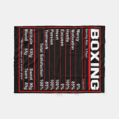 Funny Boxing Nutrition Facts Boxer Fleece Deken (Voorkant (Horizontaal))