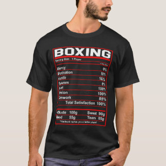 Funny Boxing Nutrition Facts Boxer T-shirt