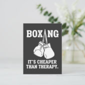 Funny Boxing Therapy Sarcastic Boxer Martial Arts Briefkaart (Staand voorkant)