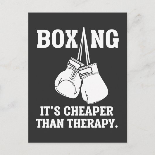 Funny Boxing Therapy Sarcastic Boxer Martial Arts Briefkaart (Voorkant)
