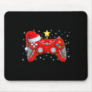 Funny Boys Kerst T-Shirts Videospel Santa Hoed G Muismat