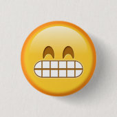 Funny boze emoji-knop ronde button 3,2 cm (Voorkant)