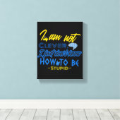 Funny, Brain Design Canvas Afdruk (Insitu (Houten vloer))