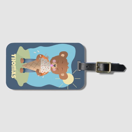 Funny Brain Freeze Kind Gepersonaliseerd Bagagelab Bagagelabel (Voorkant (horizontaal))