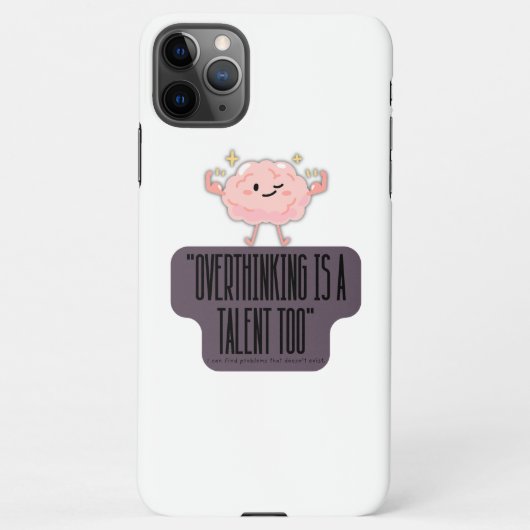 Funny Brain Power Apparel for Overthinkers  iPhone Hoesje (Achterkant)