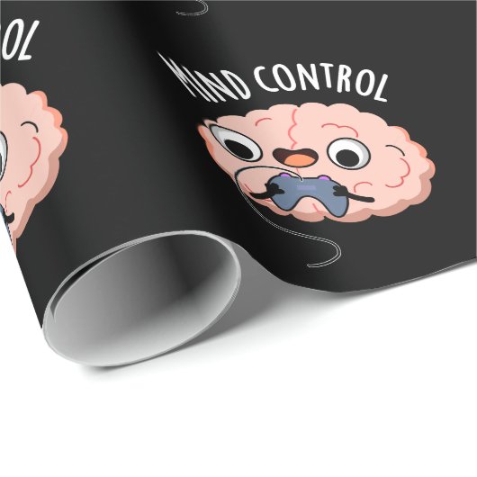 Funny Brain Pun Dark BG Cadeaupapier (Rol Hoek)