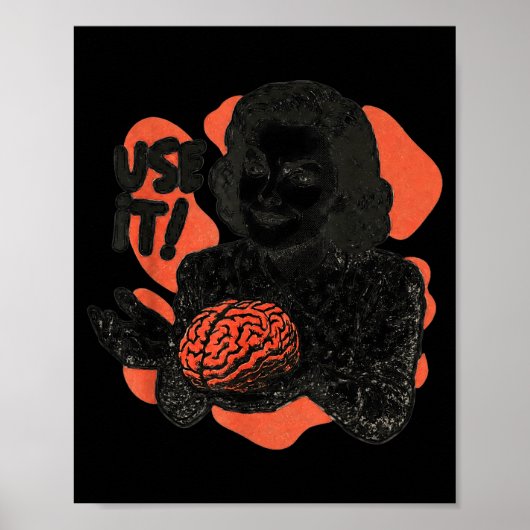 Funny Brain Use It Sarcastic Sarcasm Humorous For Poster (Voorkant)