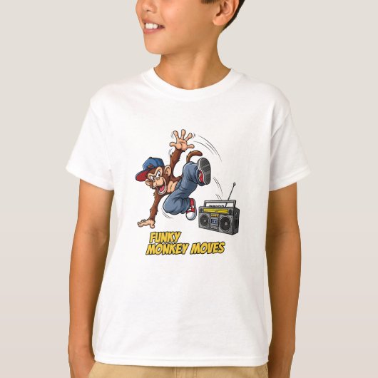 Funny Breakdance Monkey Hip-Hop Dance  T-shirt (Voorkant)