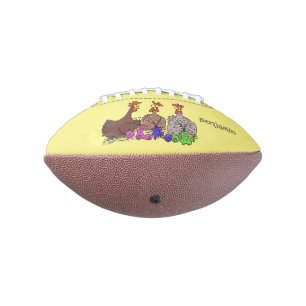 Funny breitting cartoon american football
