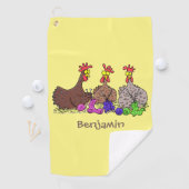 Funny breitting cartoon golfhanddoek (Insitu)