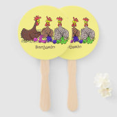 Funny breitting cartoon handwaaier (Voorkant en achterkant)