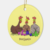 Funny breitting cartoon keramisch ornament (Links)