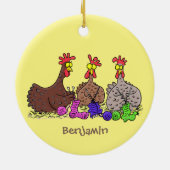 Funny breitting cartoon keramisch ornament (Achterkant)