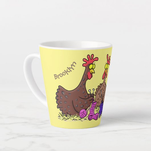 Funny breitting cartoon latte mok (Linkerhoek)