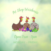 Funny breitting cartoon raamsticker (Vel 3)