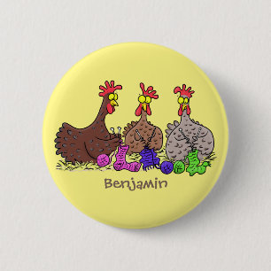 Funny breitting cartoon ronde button 5,7 cm