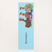 Funny breitting cartoon yogamat (Achterkant)