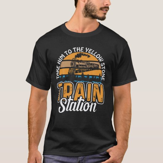 Funny brengt hem naar het station van de geelsteen t-shirt (Voorkant)