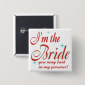 Funny Bride Bachlorette Shower Vierkante Button 5,1 Cm (Voorkant /achterkant)