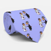 Funny Bride en Groom Goat Wedding Stropdas (Opgerold)