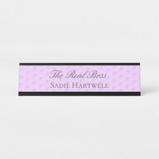 Funny Bride Wedding Name Bord Bureau Naambordje (Voorkant)