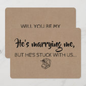 Funny Bridesmaid / Maid of Honor proposal Kaart (Voorkant / Achterkant)