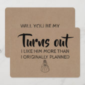 Funny Bridesmaid / Maid of Honor proposal Kaart (Voorkant / Achterkant)