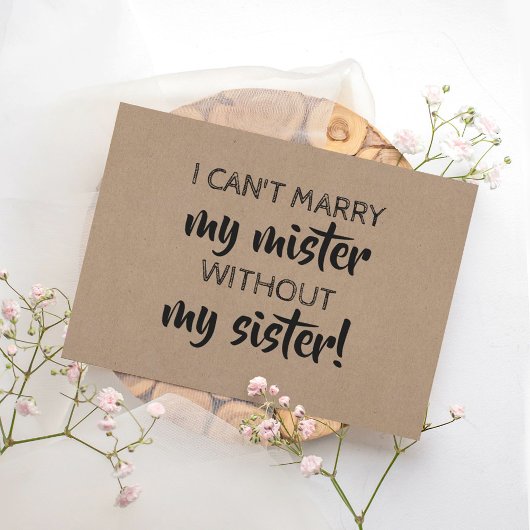 Funny Bridesmaid / Maid of Honor proposal Kaart