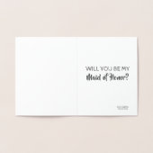Funny Bridesmaid of Maid of Honor Folie Kaarten (Binnen)