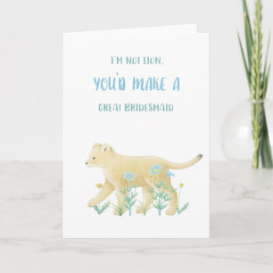 Funny Bridesmaid Proposal Card Kaart