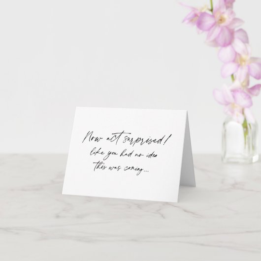 Funny Bridesmaid-voorstel, verrast nu Kaart (Orchidee)