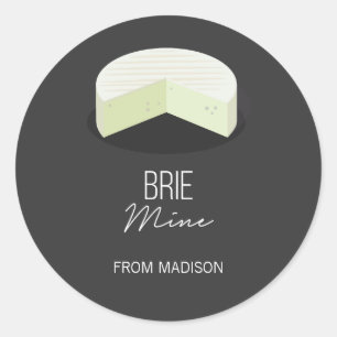 Funny Brie Mine Valentijn Love Cheese Sticker