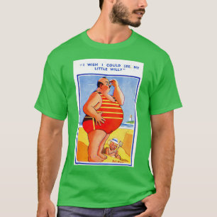 FUNNY BRIEFKAART DESIGN BRITSE SEASIDE T-SHIRT
