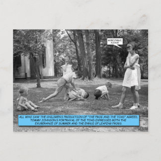 Funny Briefkaart - Leapfrog