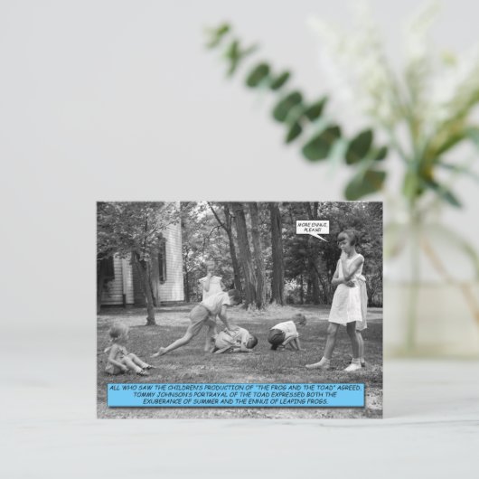 Funny Briefkaart - Leapfrog (Staand voorkant)