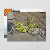 Funny Bright Yellow Bicycle Briefkaart (Voorkant / Achterkant)