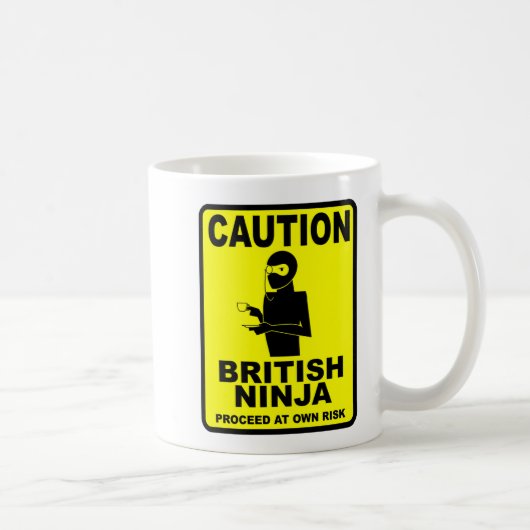 Funny British Ninja Koffiemok (Rechts)