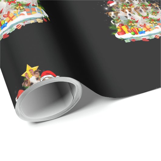 Funny Brittany Spaniel Christmas Tree Ornament Dec Cadeaupapier (Rol Hoek)