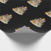 Funny Brittany Spaniel Christmas Tree Ornament Dec Cadeaupapier (Hoek)