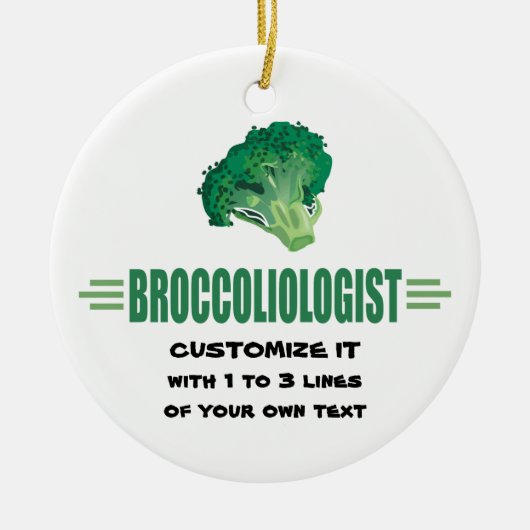 Funny Broccoli Keramisch Ornament (Voorkant)