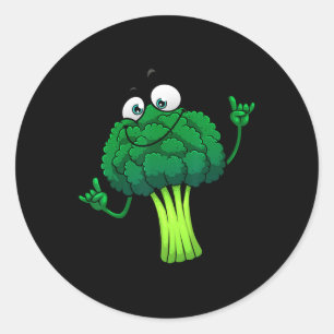 Funny Broccoli Lover Design voor mannen Vegetar Ronde Sticker