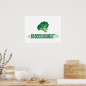 Funny Broccoli Poster (Keuken)