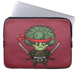 Funny Broccoli Samurai Warrior Japanese Art Illust Laptop Sleeve