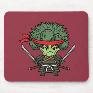 Funny Broccoli Samurai Warrior Japanese Art Illust Muismat